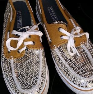 🏖 Sperry Bahama Sequin Top Siders - Size 8.5 🏖